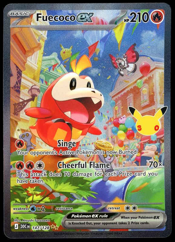 Pokemon 30th Celebration 2026 - Fuecoco EX #147