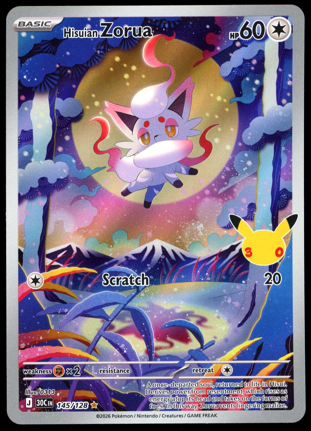 Pokemon 30th Celebration 2026 - Hisuian Zorura #145