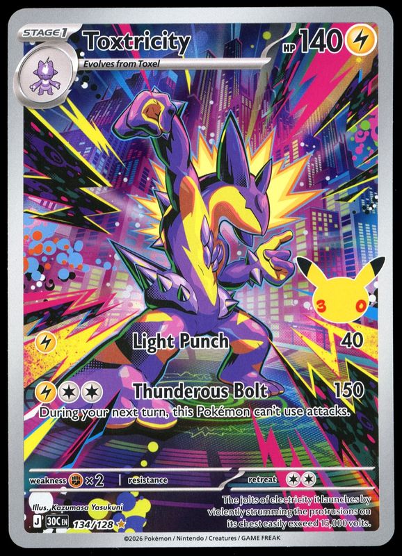 Pokemon 30th Celebration 2026 - Toxtricity #134