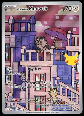 Pokemon 30th Celebration 2026 - Galarian Meowth #141