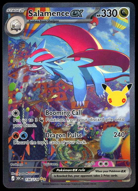 Pokemon 30th Celebration 2026 - Salamence EX #156