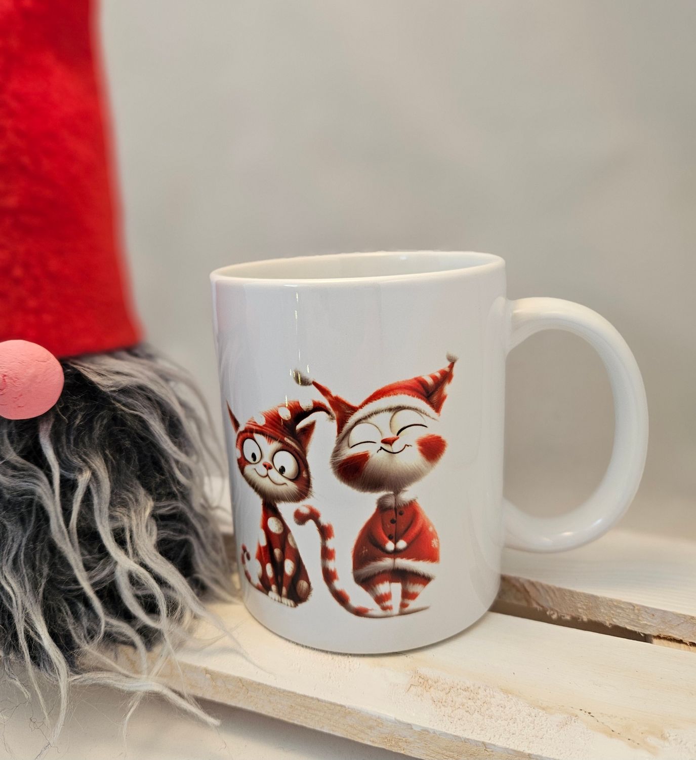 Tasse Weihnachtskatze