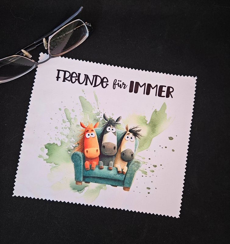 Brillenputztuch Pferdefreunde