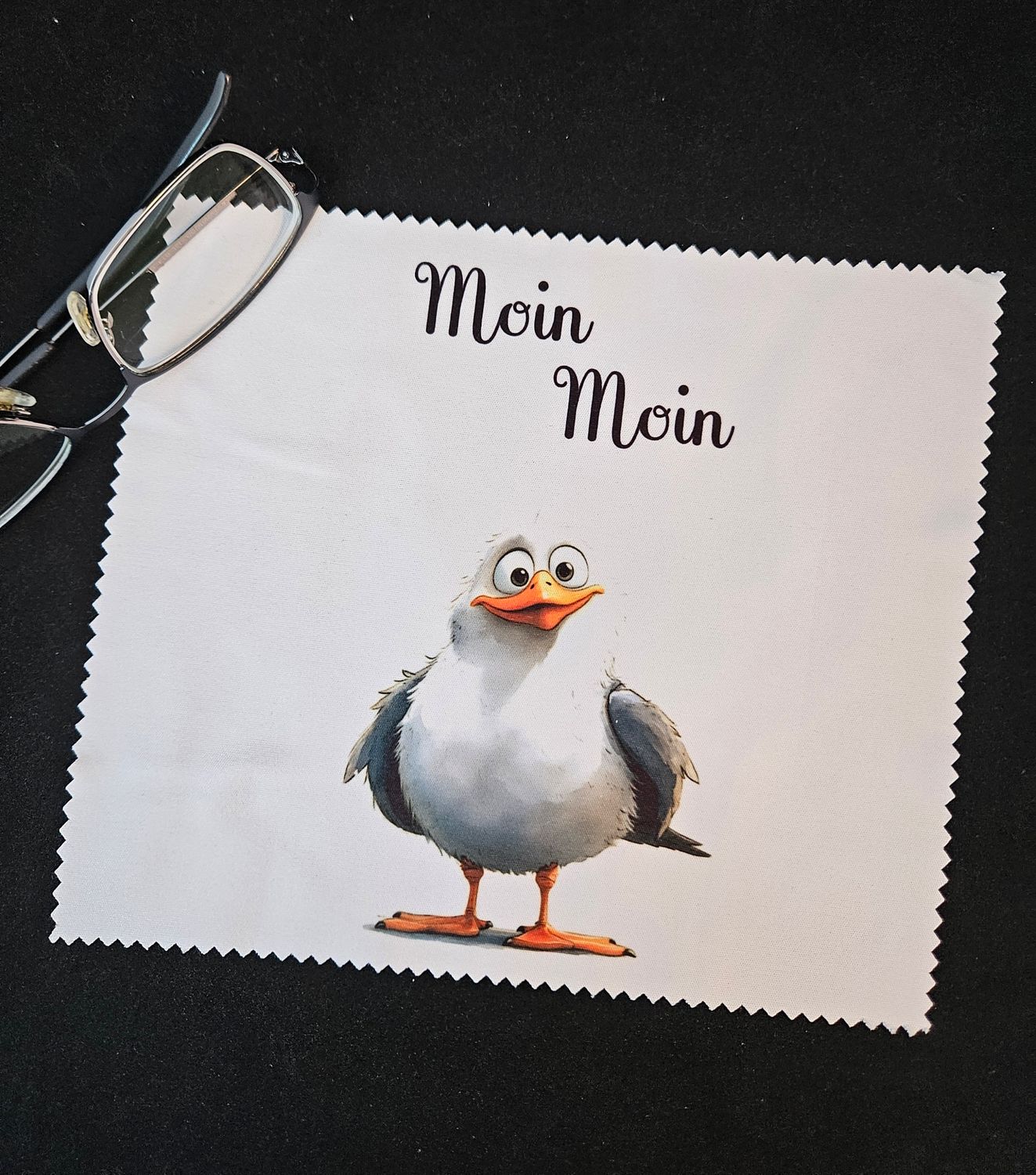 Brillenputztuch freche Möwe