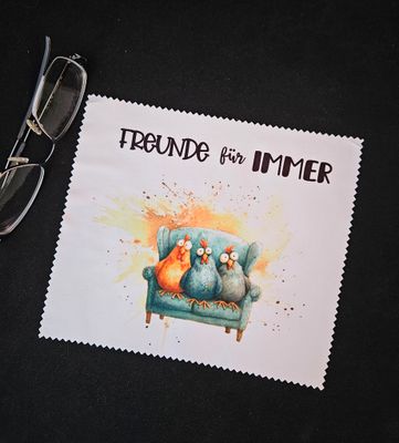 Brillenputztuch Hühnerfreunde