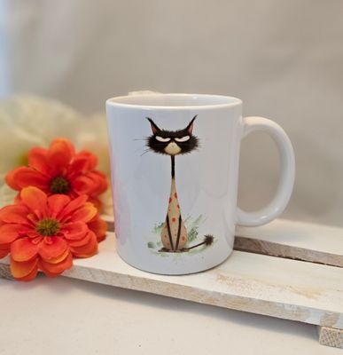 Tasse dünne Katze