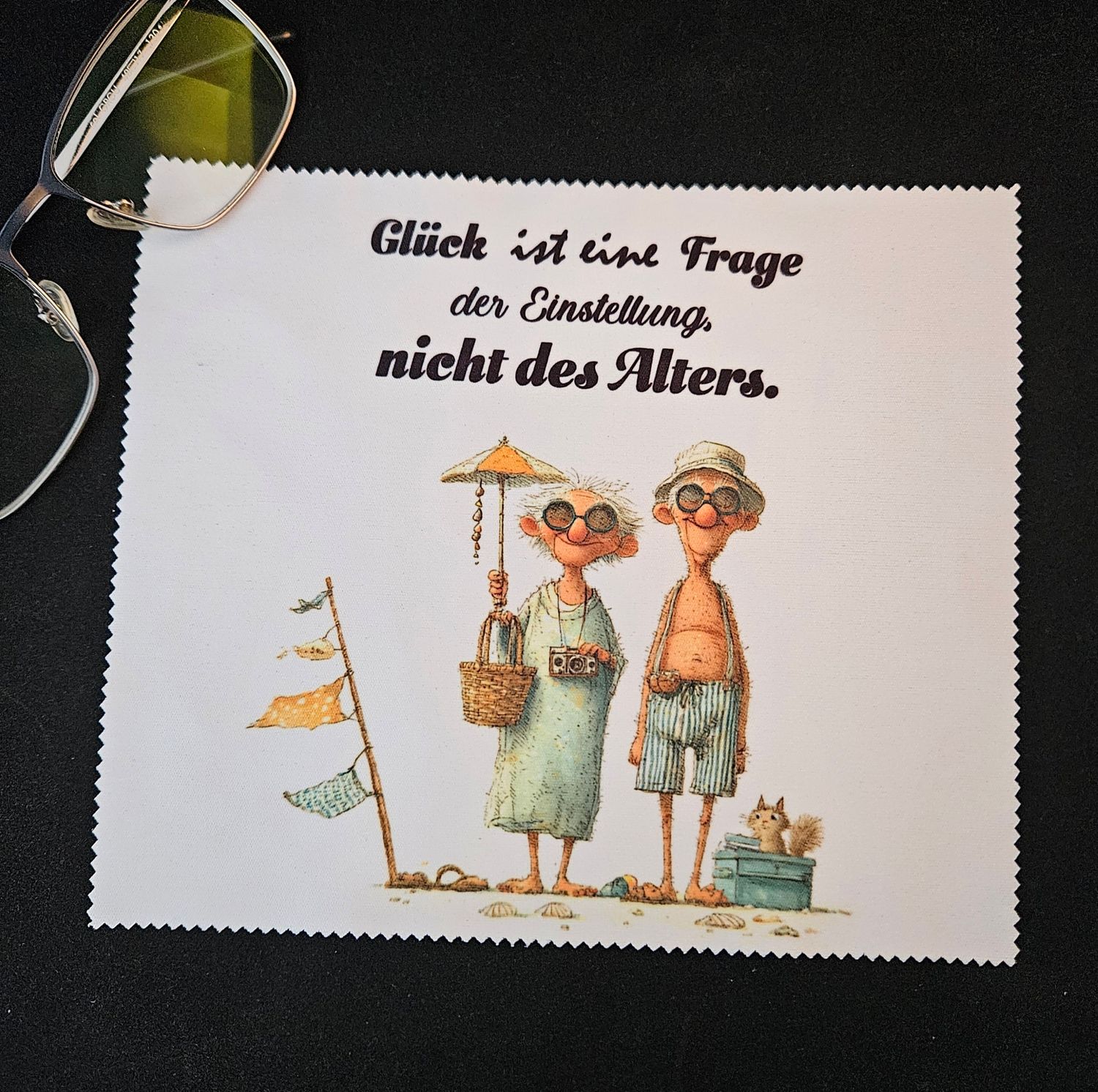 Brillenputztuch altes Pärchen