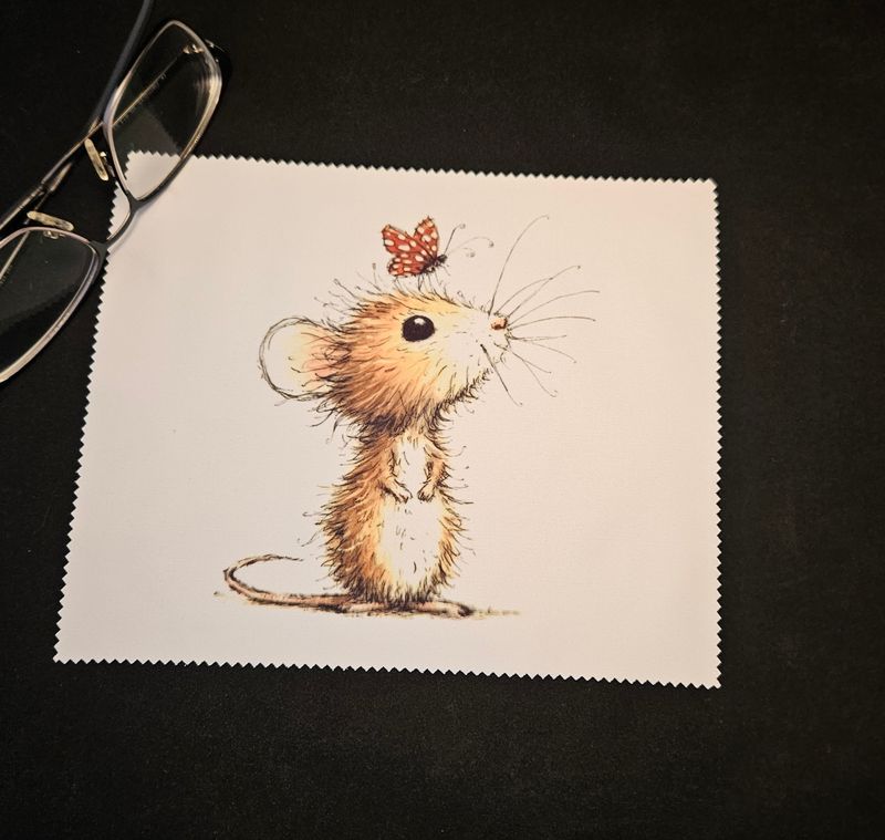 Brillenputztuch Mäusedame