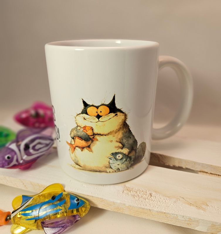 Tasse verfressene Katze