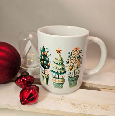 Tasse Weichnachtsbäumchen türkis ohne Spruch