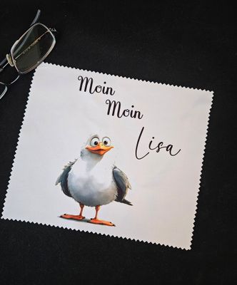 Brillenputztuch freche Möwe