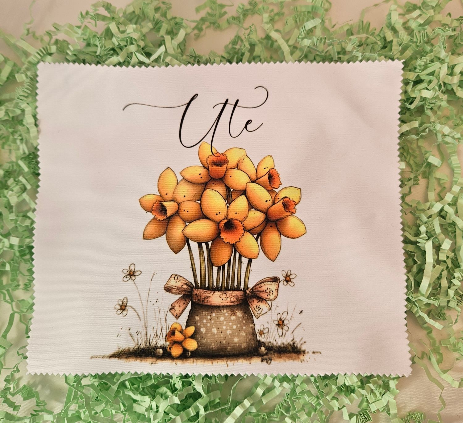 Brillenputztuch Osterglöckchen