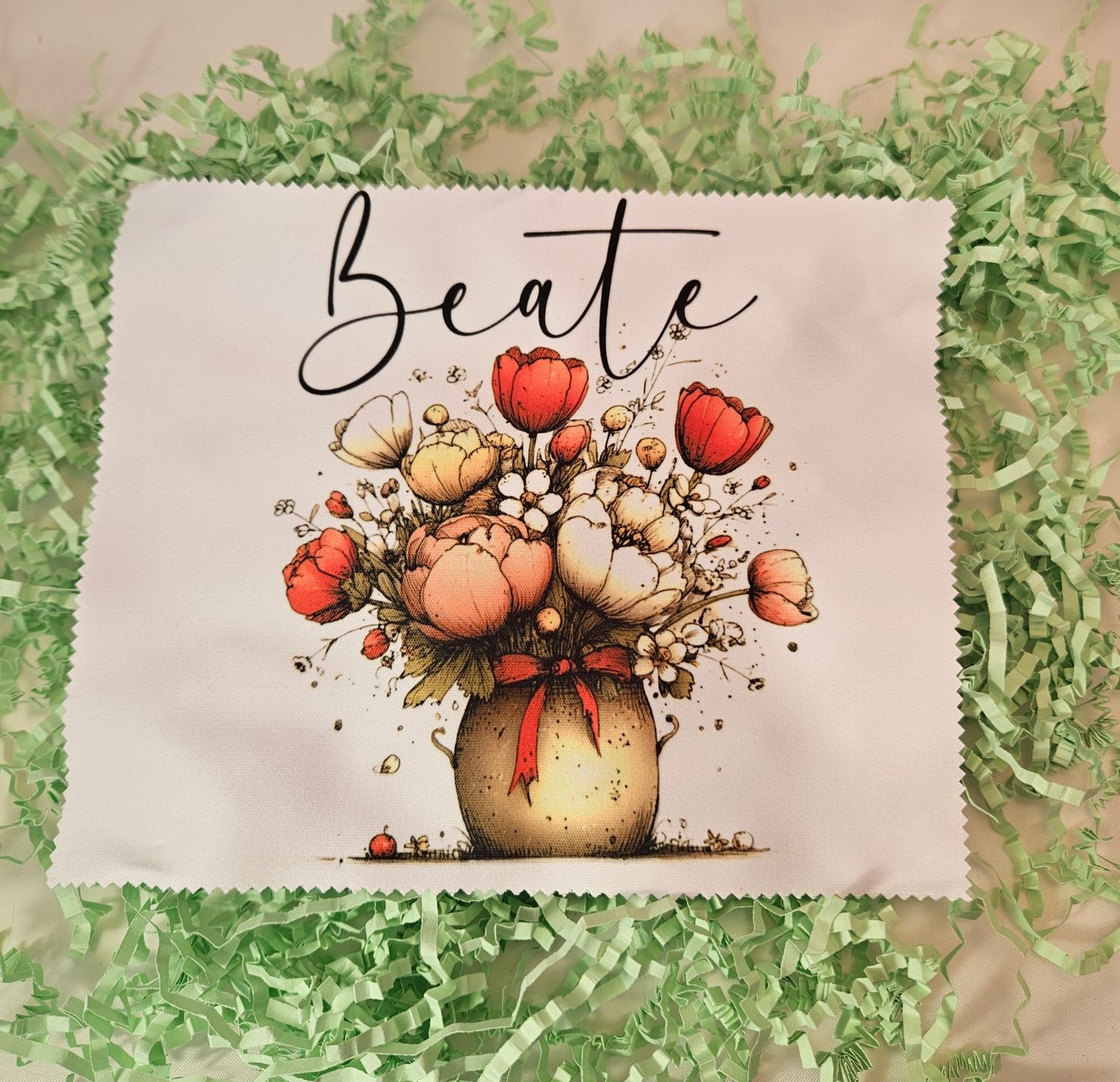 Brillenputztuch Tulpenstrauß