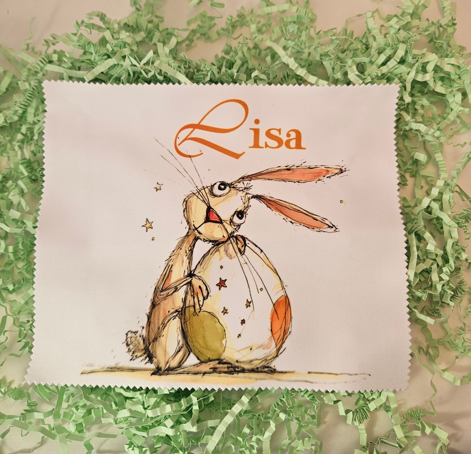 Brillenputztuch "Ist da wer?"