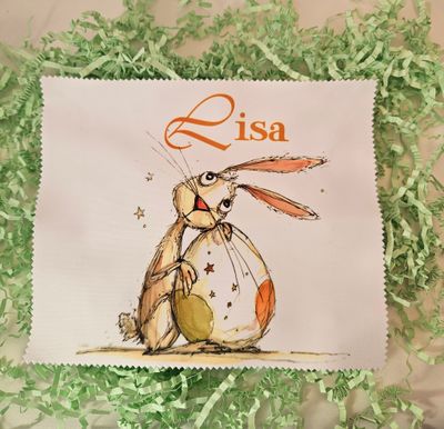 Brillenputztuch "Ist da wer?"