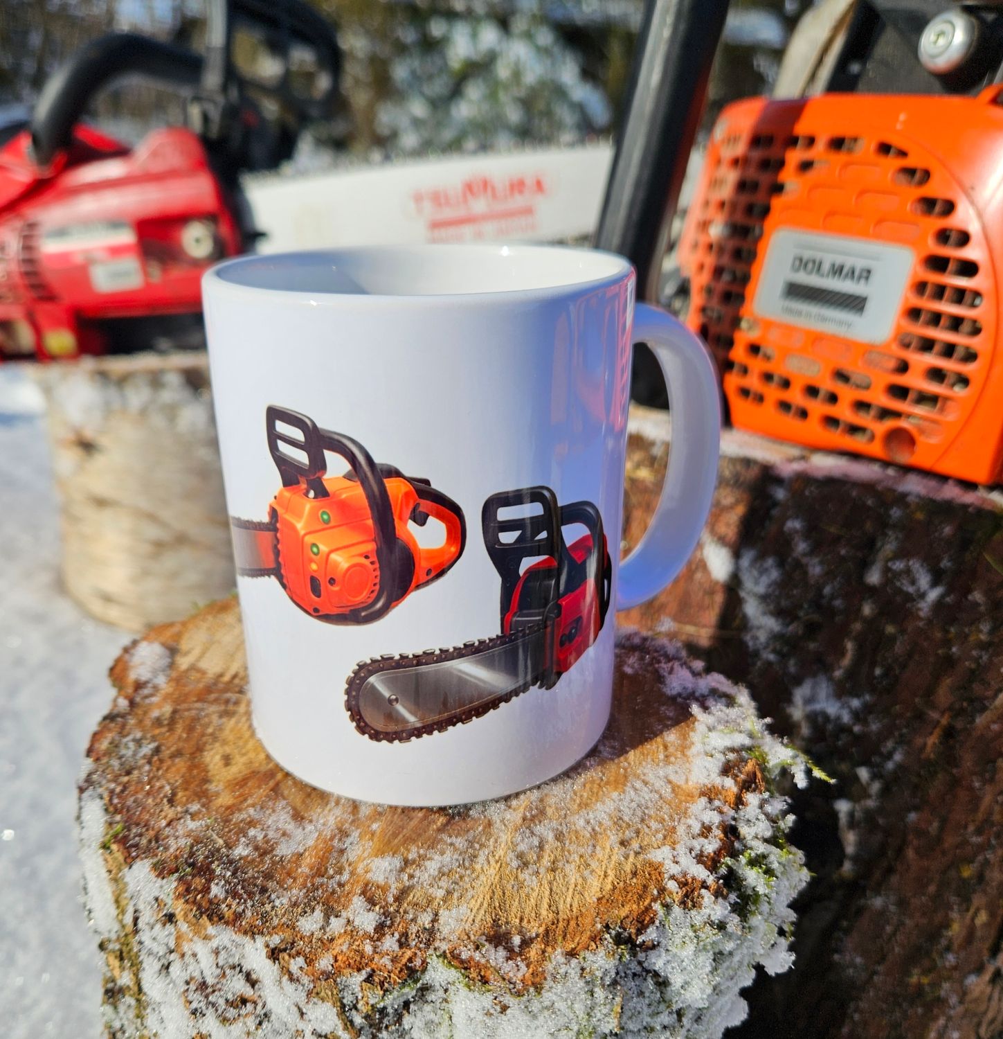 Tasse Motorsägen