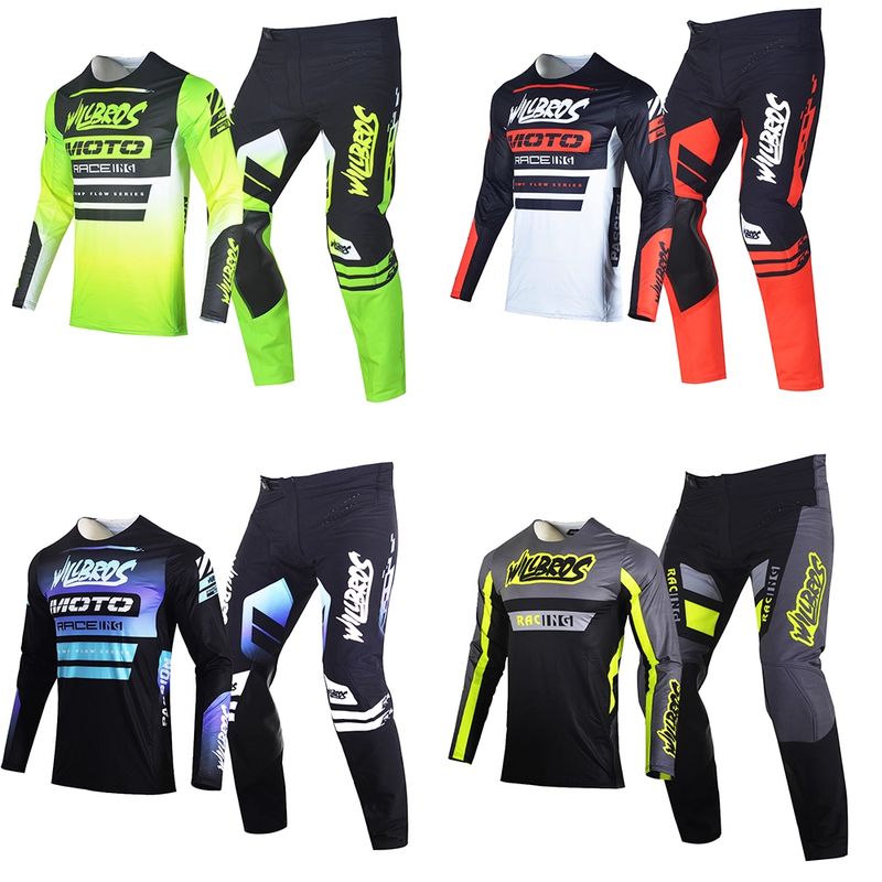 Willbros Flexair Mach Jersey Pants Combo Motocross Dirt Bike Offroad MX Riding 4 Way Stretch Enduro Gear Set
