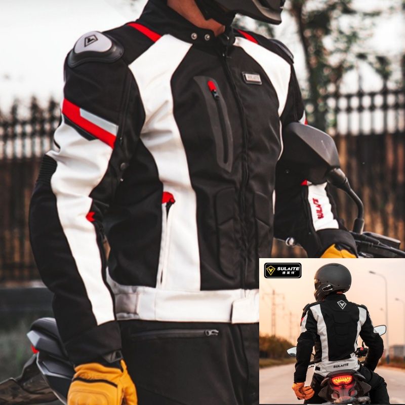 Sulaite Off-Road Motorcycle Racing Suit Autumn Winter Rally Knight Jacket Warm Riding Suit Oxford Fabric Waterproof Sweat Absorb