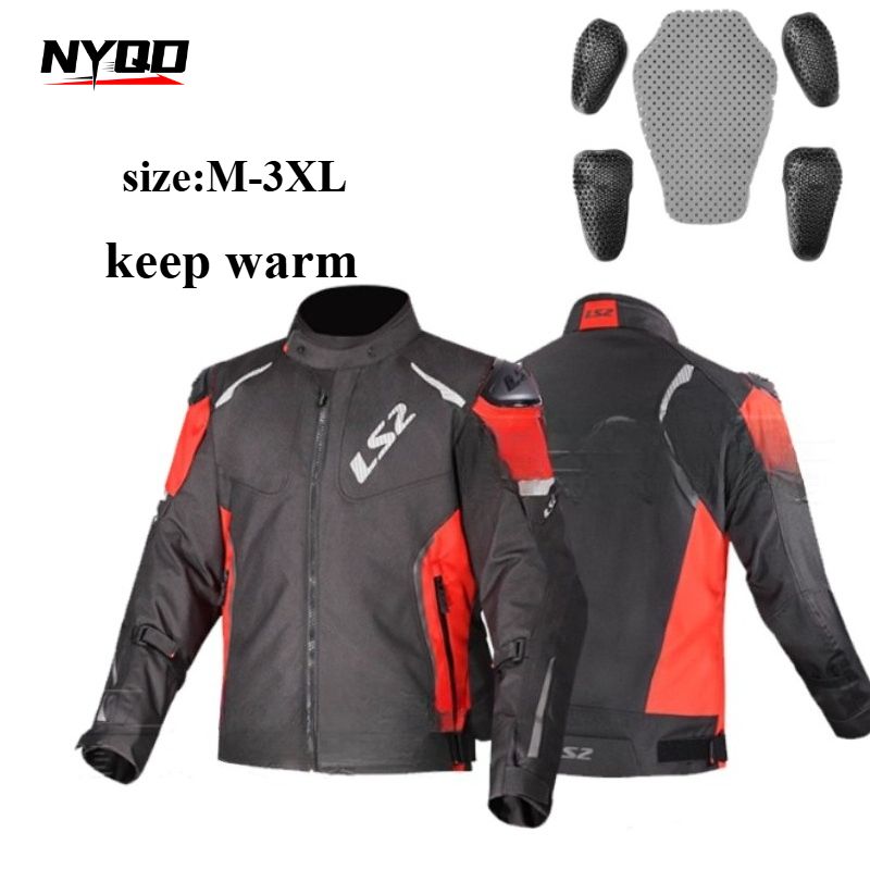 LS2 Motorcycle Cycling Suit Warm Breathable Waterproof Windproof Rally Suit Locomotive Four Seasons  motocross jersey and pants