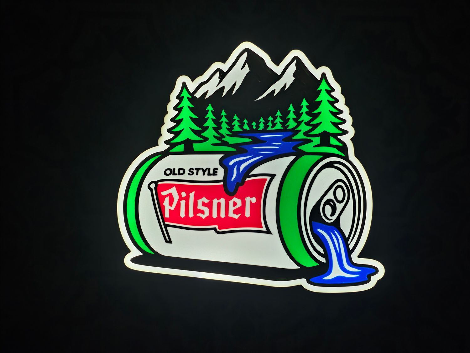 Old Style Pilsner Scenic Can LED Lightbox Sign