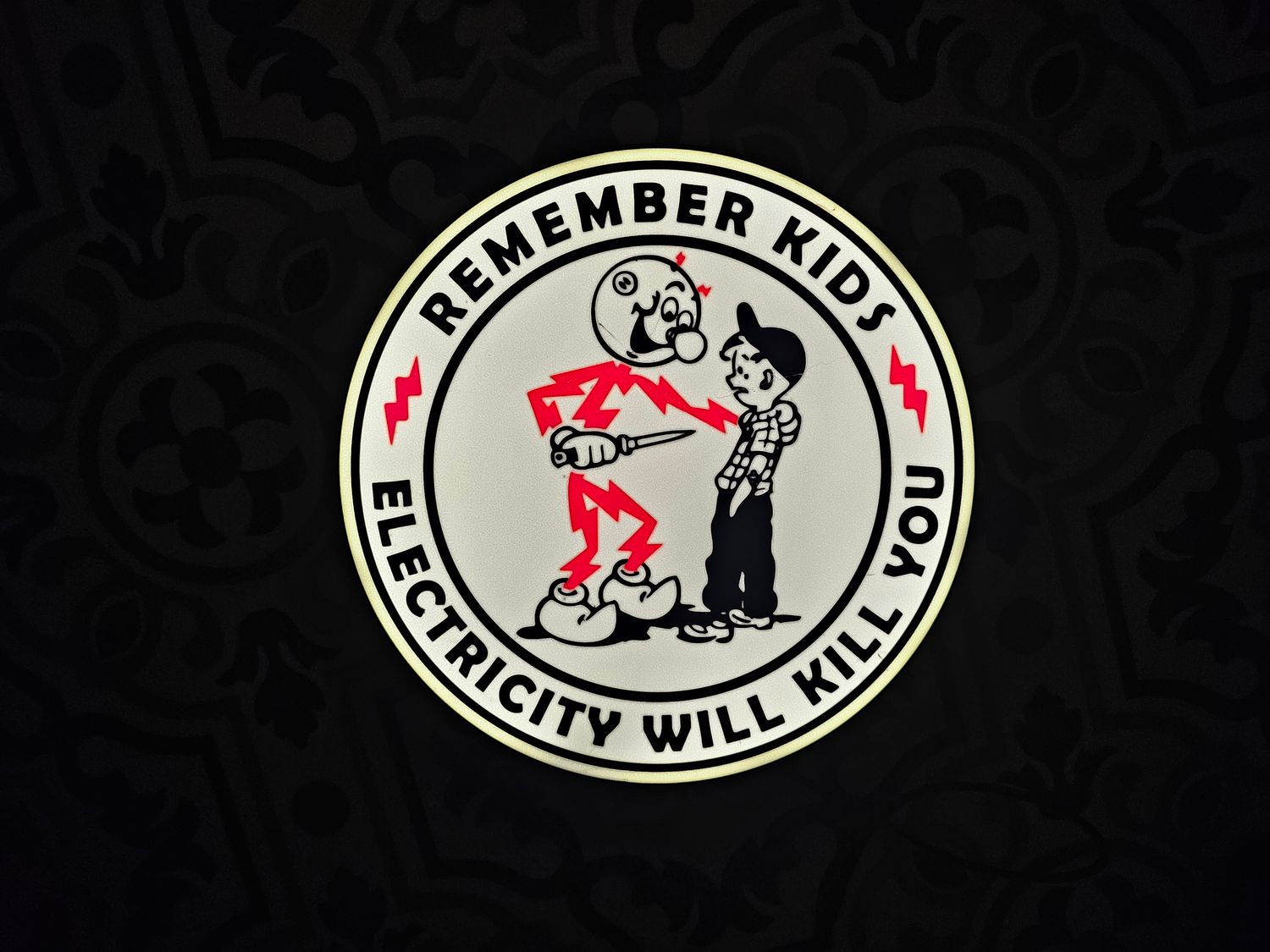 Electricity Kills Reddy Kilowatt -  LED Lightbox Sign