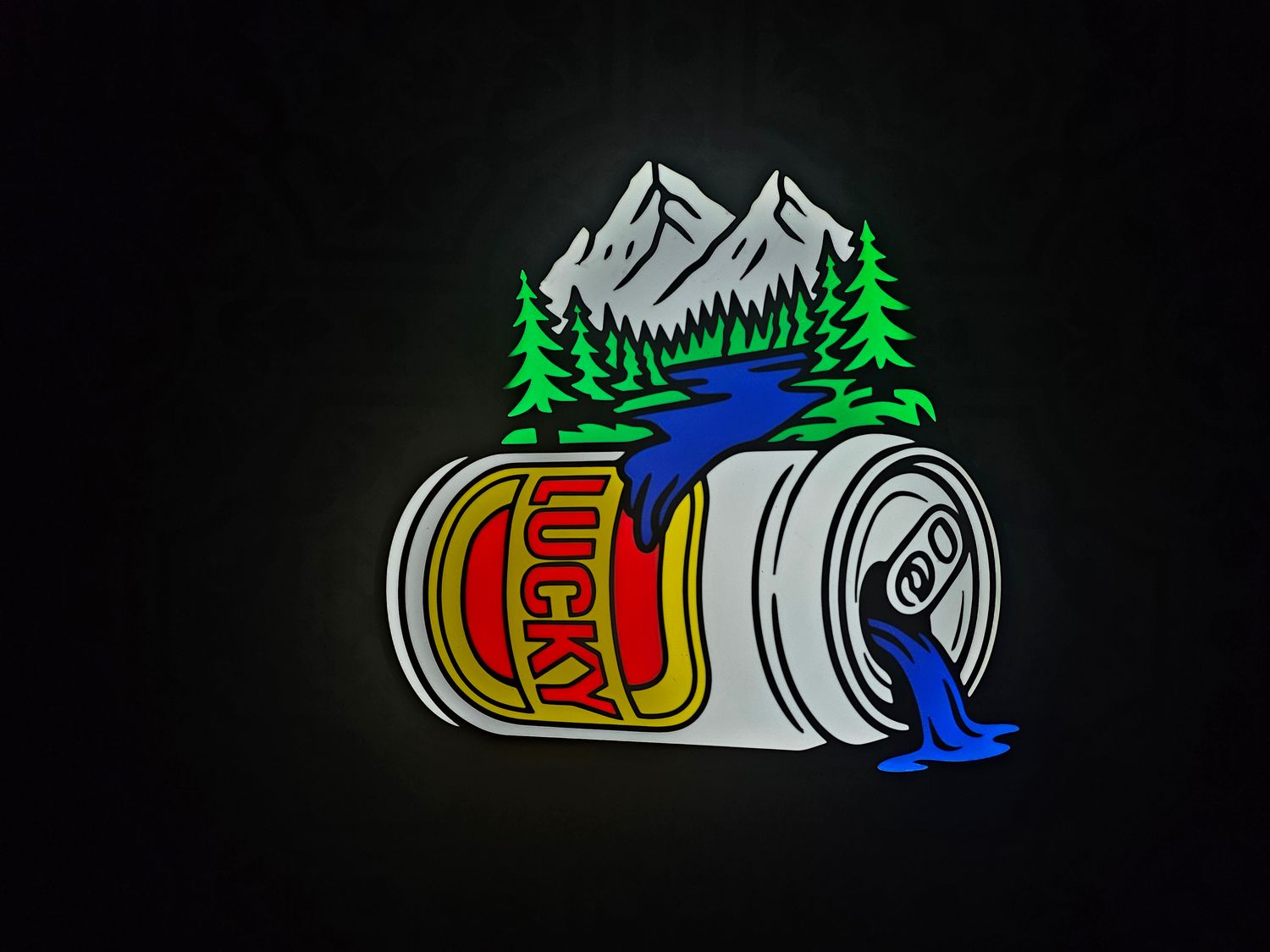 Lucky Lager LED Lightbox Sign