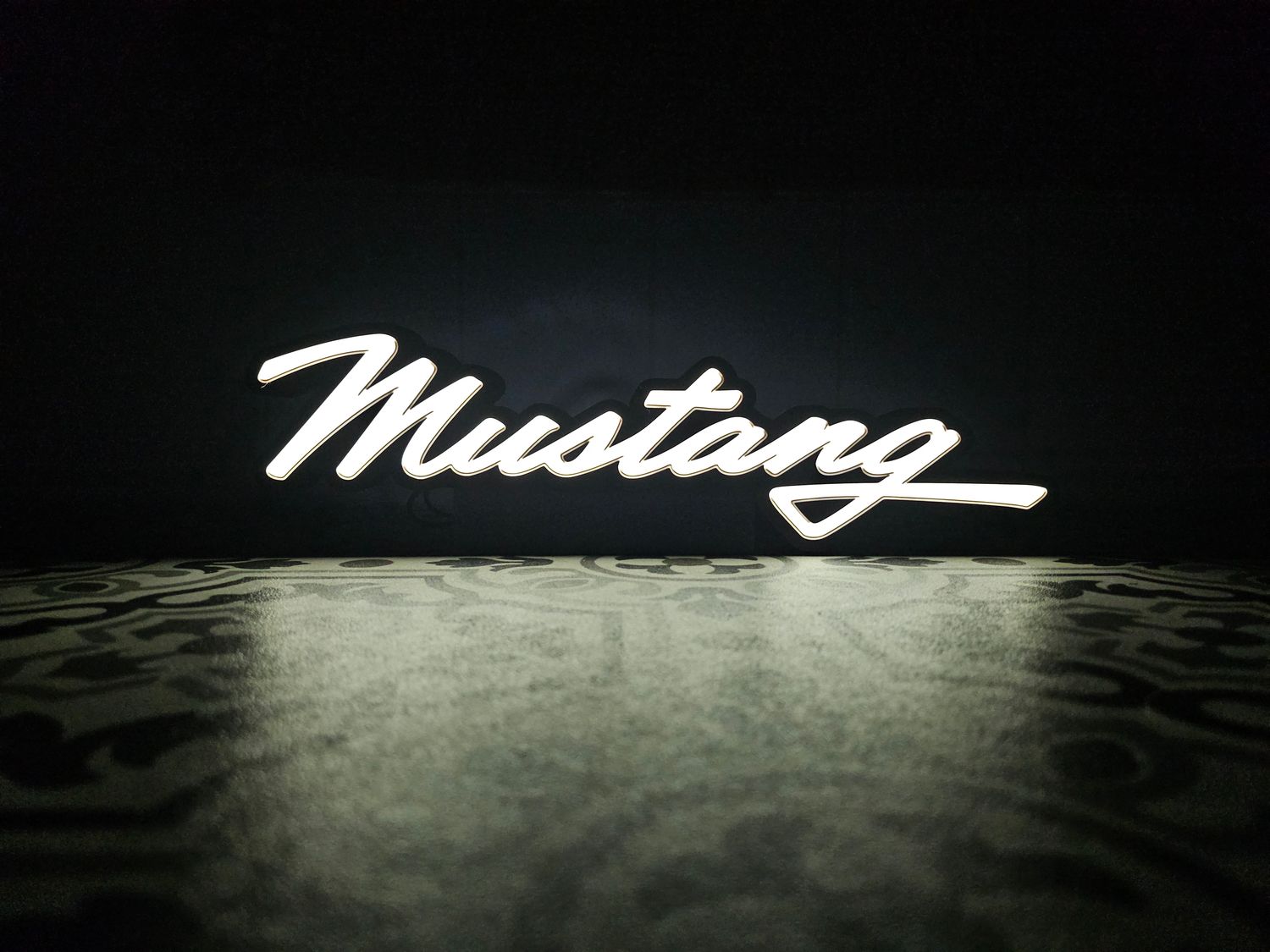Mustang LED Lightbox Sign with detachable stand