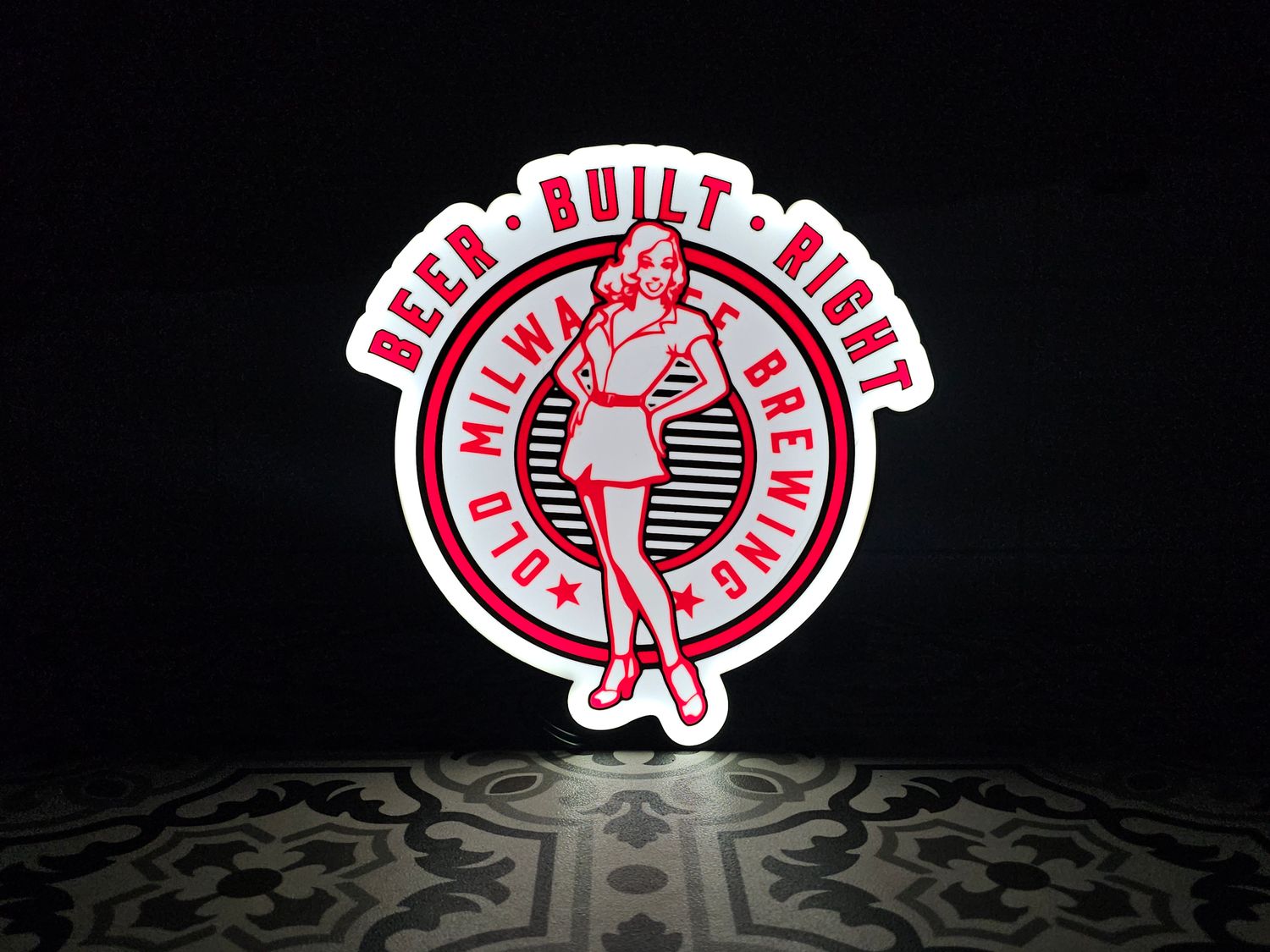 Old Milwaukee Girl LED Lightbox Sign