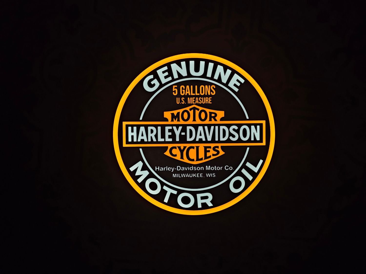 Harley Davidson Oil LED Lightbox Sign
