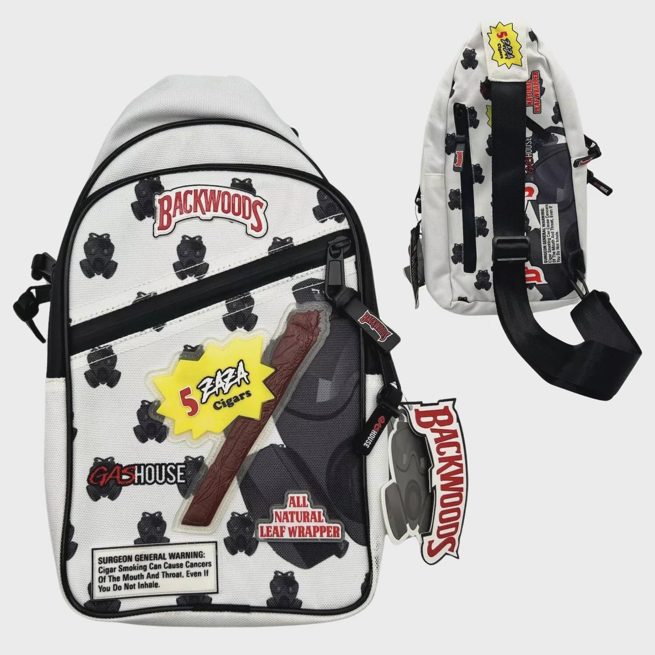 Backwoods Smell Proof Shoulder Bag, Color: White