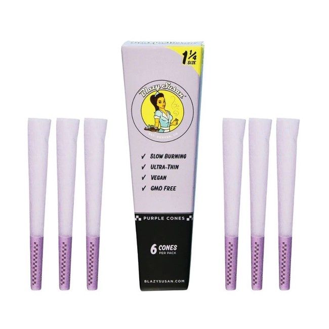 Blazy Susan  Purple 1 1/4 Cone 6 Pk
