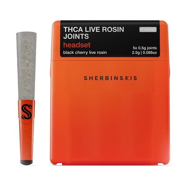 Sherbinskis THCA Joints 5 Pck, Strain: Headset