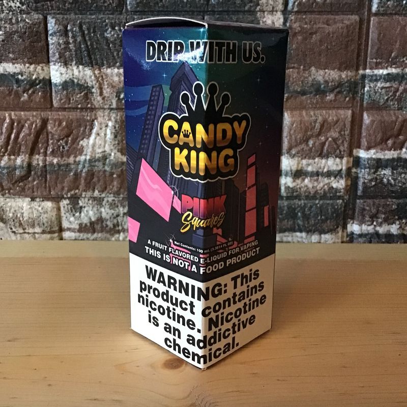 0mg Pink Squares Candy King 100mL