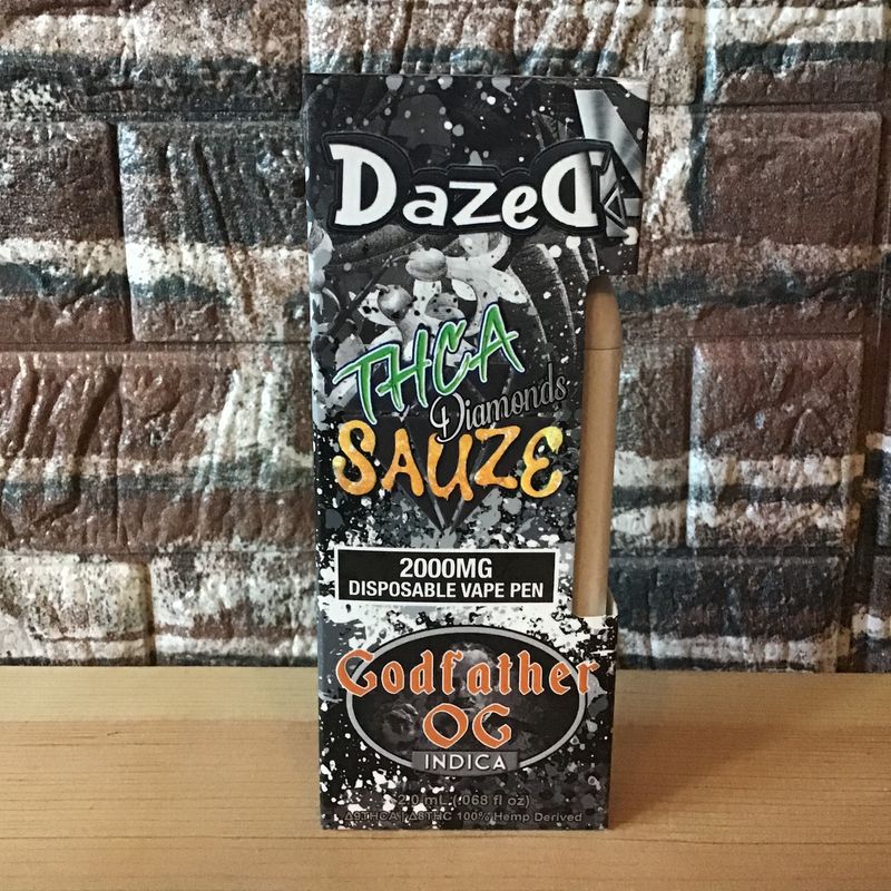 2g Indica Godfather OG THCA Diamonds Sauze Disposable Dazed