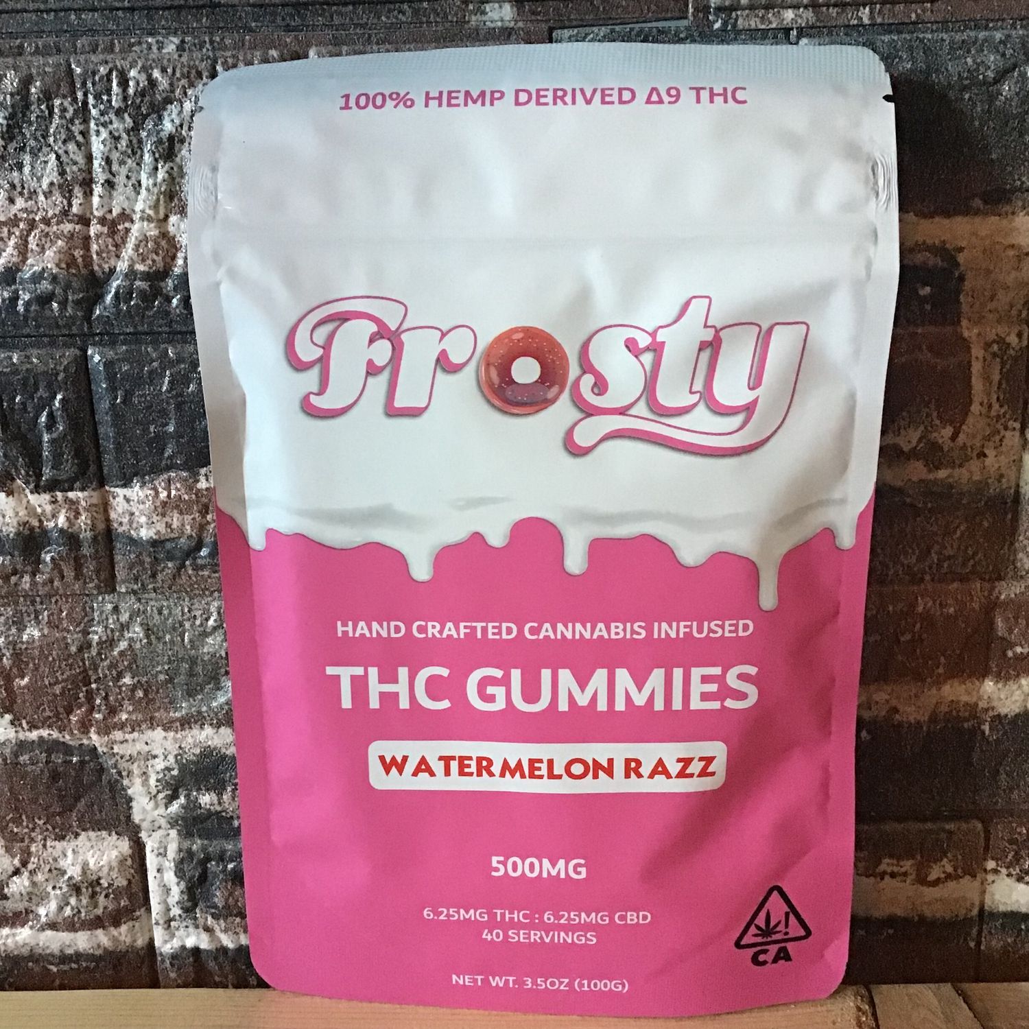 Watermelon Razz THC Gummies Frosty 40 Pack