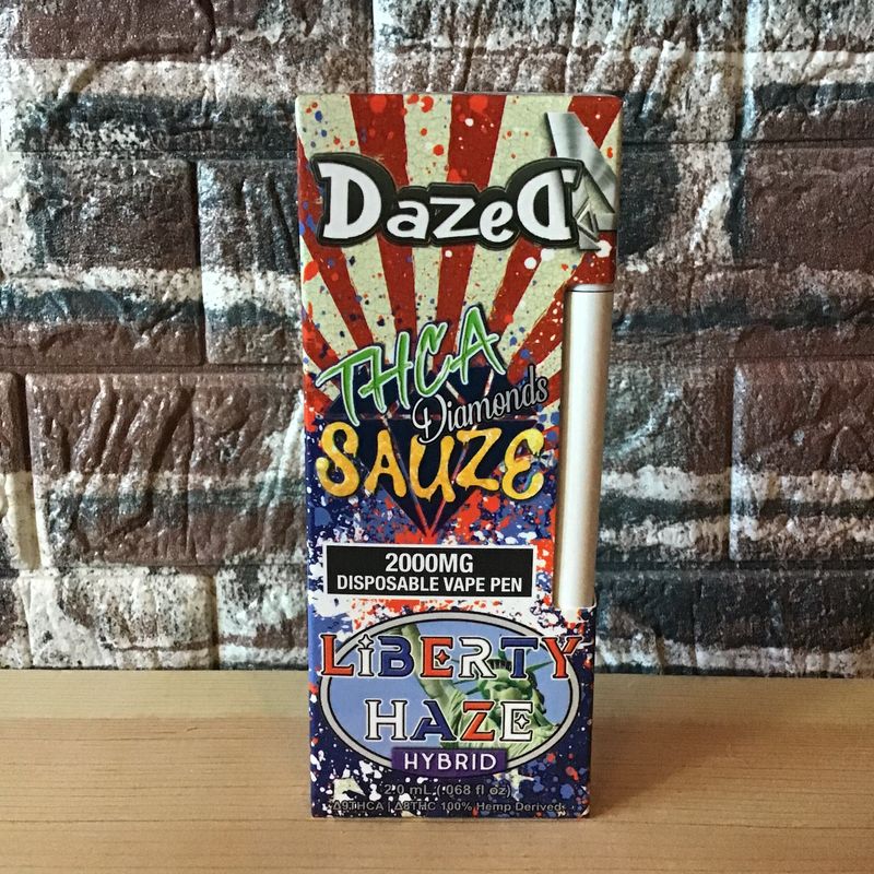 2g Hybrid Liberty Haze THCA Diamonds Sauze Disposable Dazed