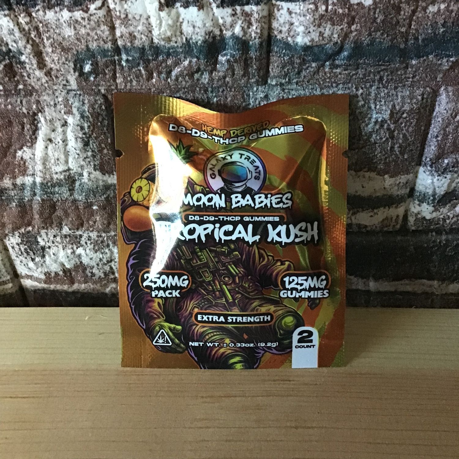 Galaxy Treats Moon Babies 250mg per pack Tropical Kush D8-D9-THCP Gummies