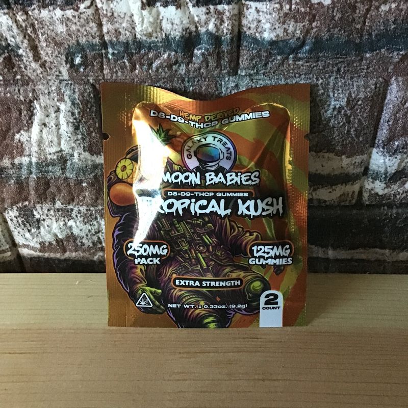 Galaxy Treats Moon Babies 250mg per pack Tropical Kush D8-D9-THCP Gummies