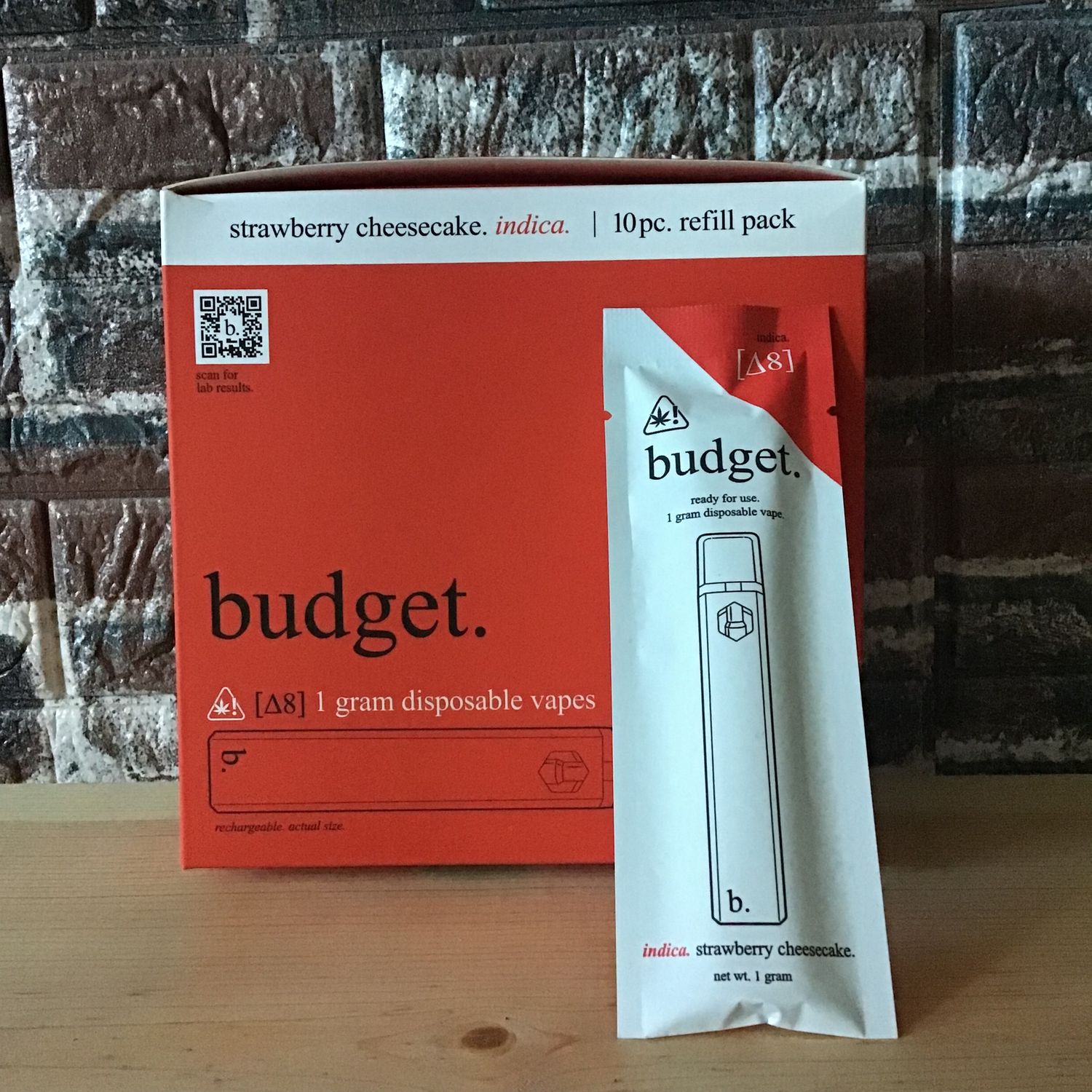 Indica D8 Strawberry Cheesecake by budget. 1 Gram Disposable