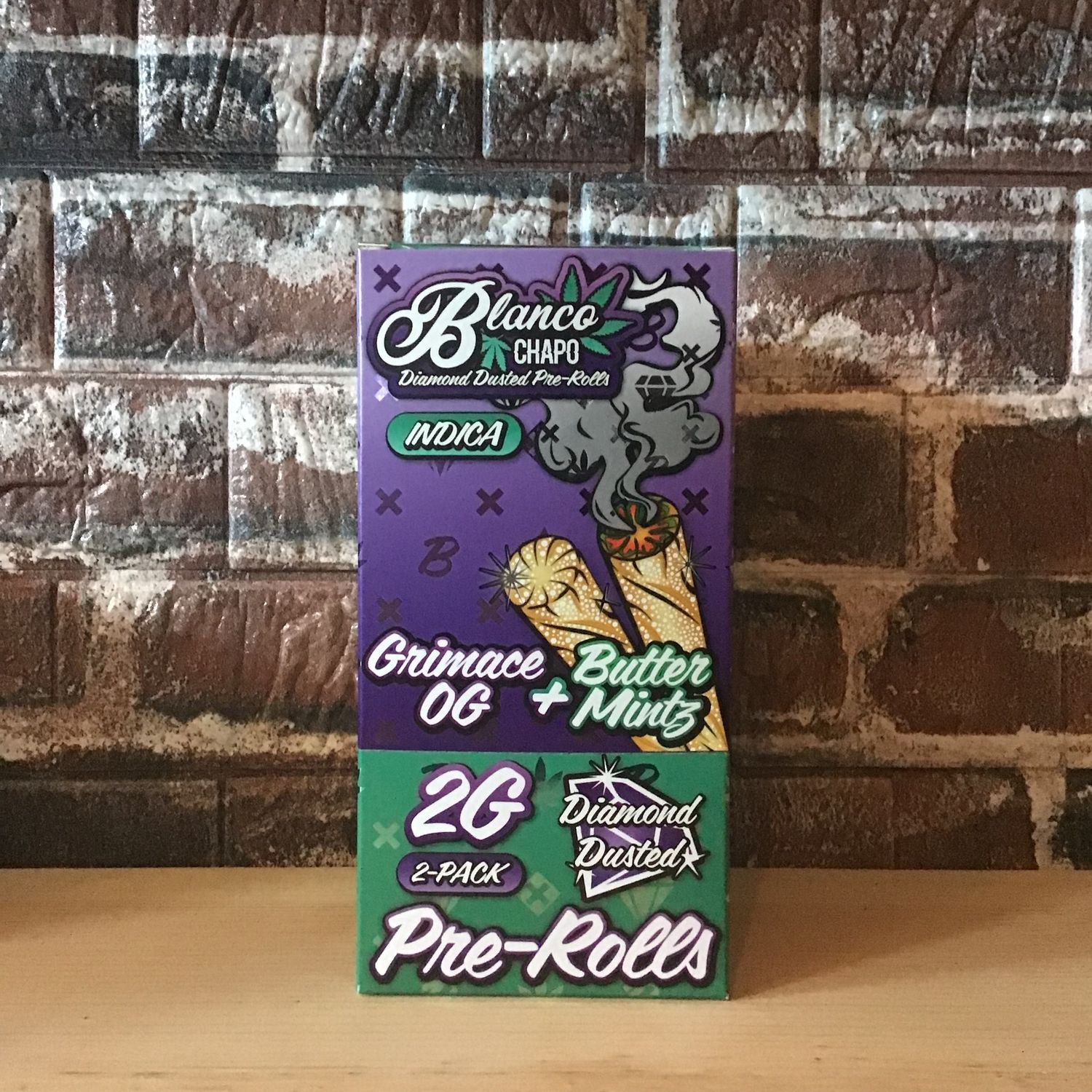 Chapo Blanco 2g Two Pack Pre-roll Grimace OG/Butter Mintz - Indica