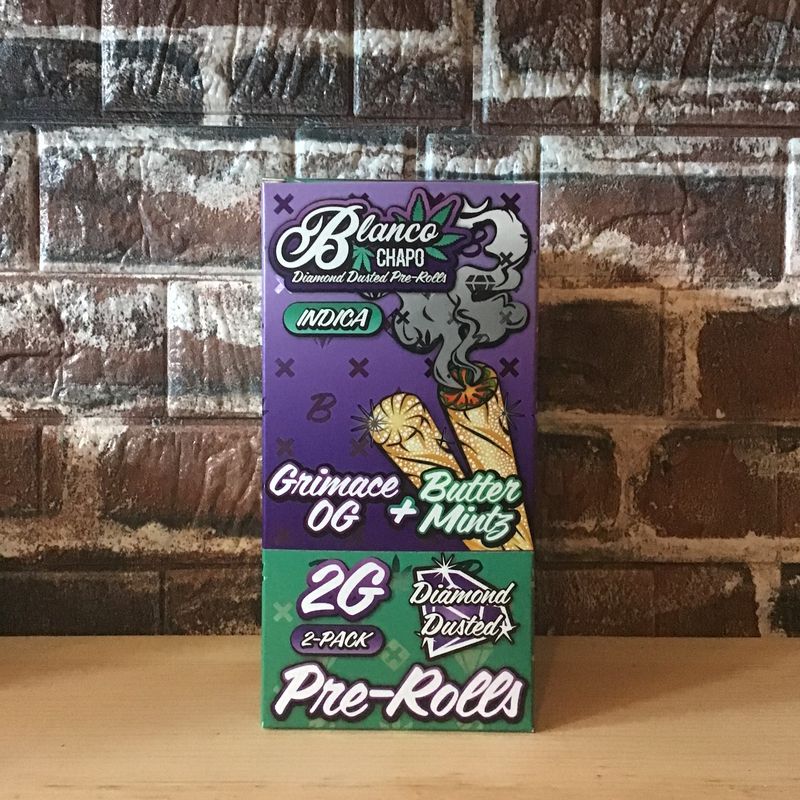 Chapo Blanco 2g Two Pack Pre-roll Grimace OG/Butter Mintz - Indica
