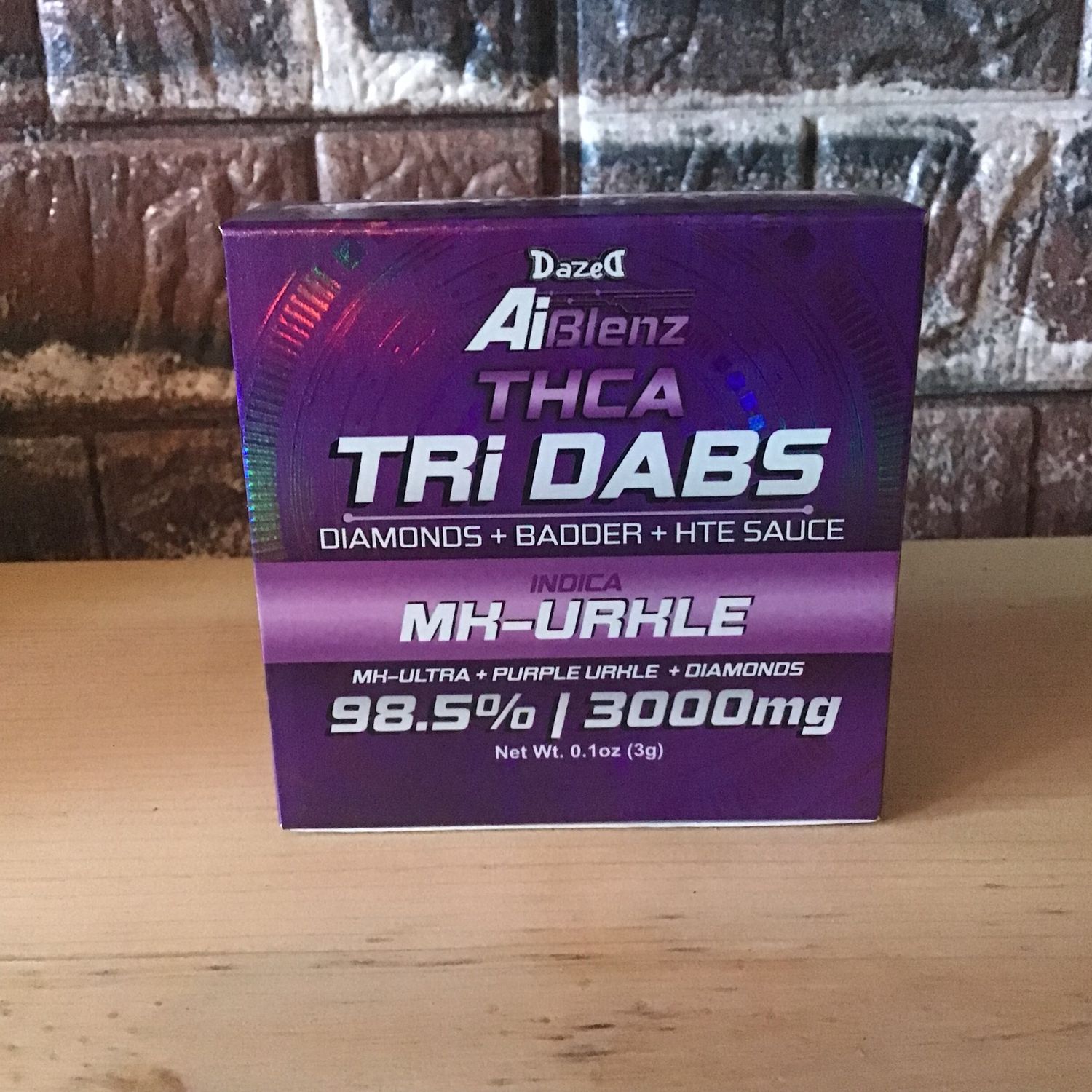 Dazed THCA Tri Dabs Diamonds/Badder/HTE Sauce Indica MK-Urkle