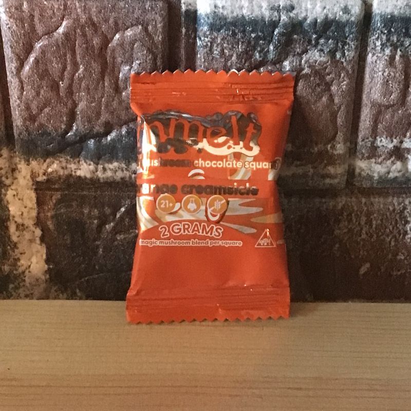 Mmelt Orange Creamsicle Mushroom Chocolate Square