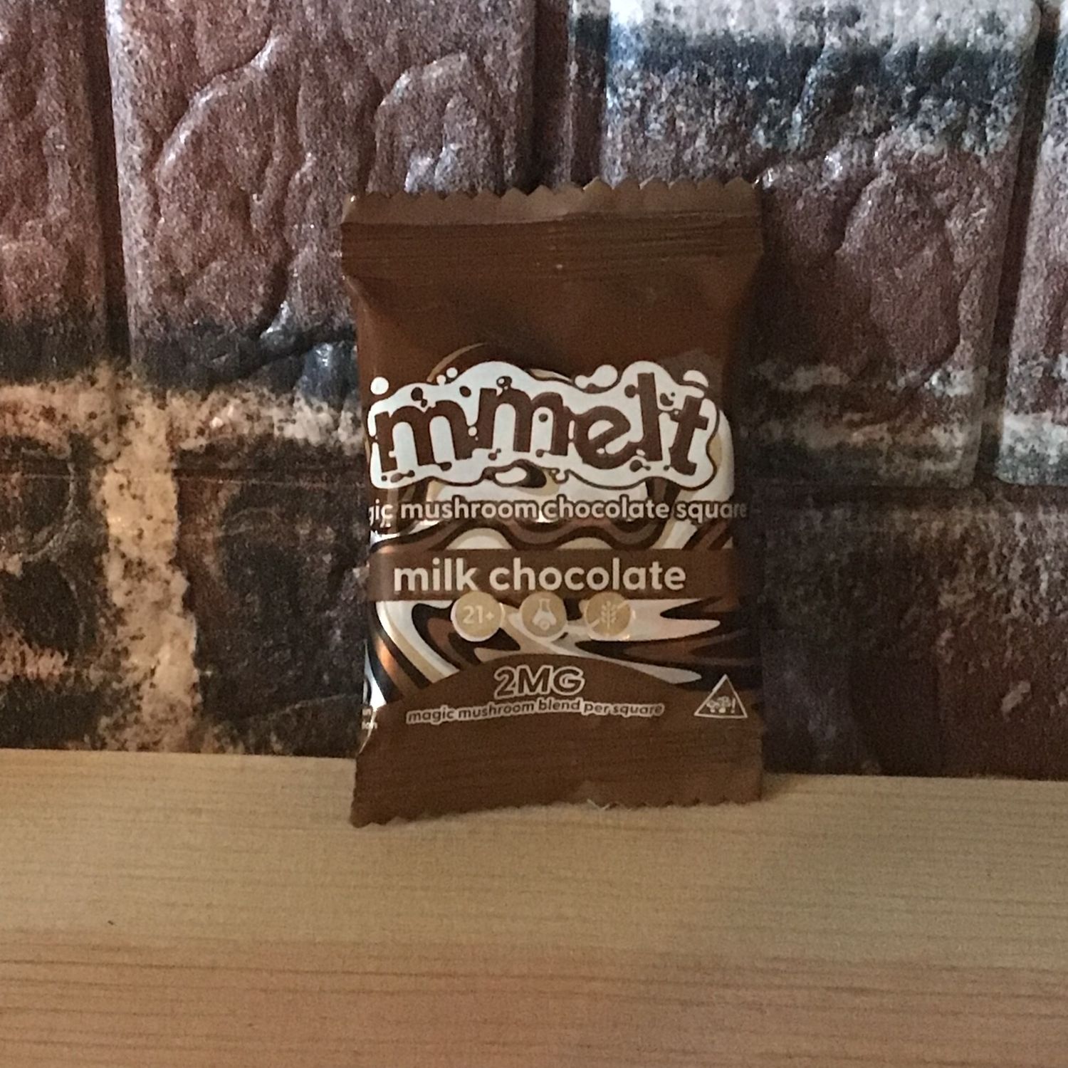 Mmelt Milk Chocolate Mushroom Chocolate Square