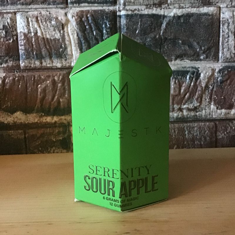 Majestk Serenity Sour Apple 12 Pack Gummies