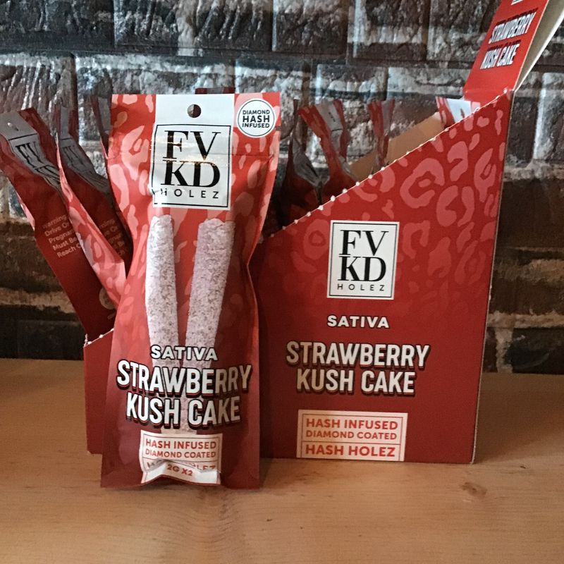 FVKD Diamond Infused Hash Holez Strawberry Kush Cake Sativa