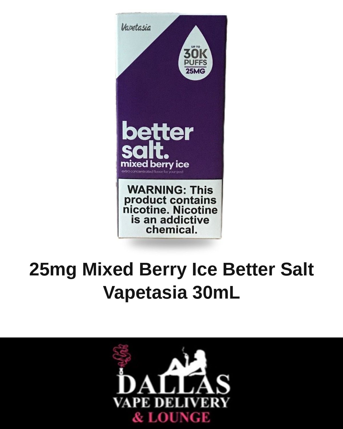 25mg Mixed Berry Ice Better Salt Vapetasia 30mL