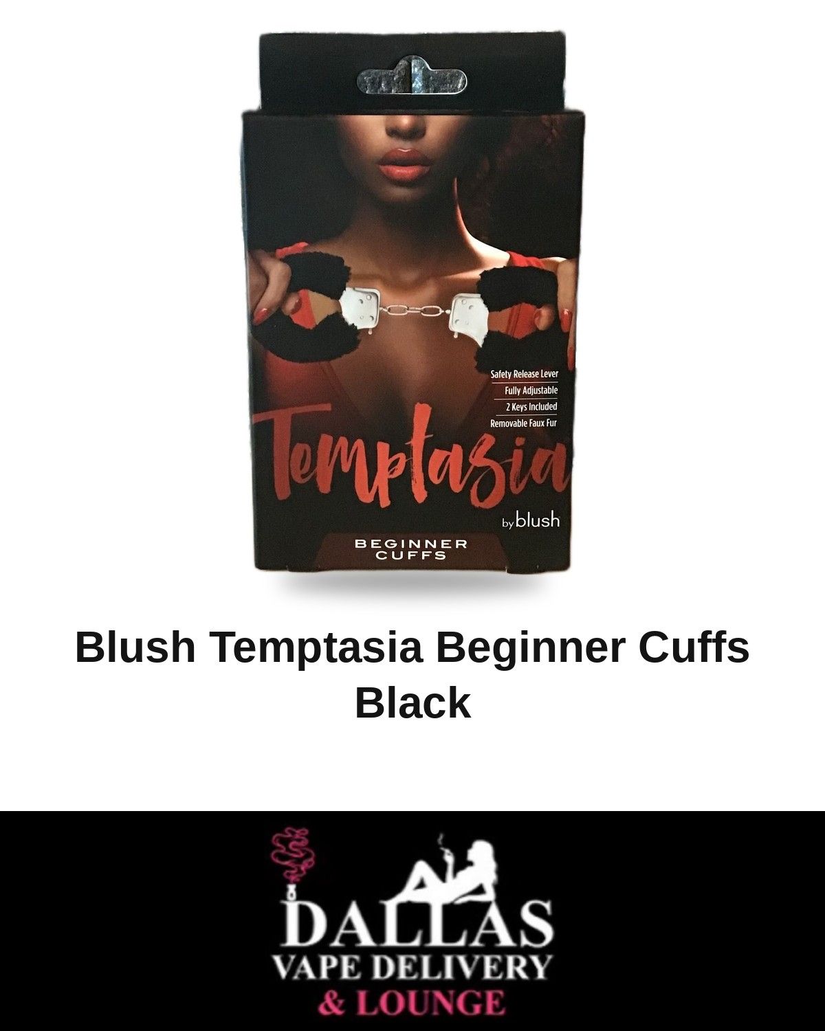 Blush Temptasia Beginner Cuffs Black Blush Temptasia Beginner Cuffs Black