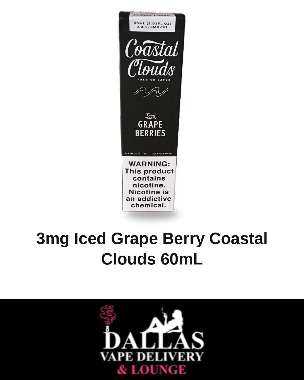 3mg Iced Grape Berry Coastal Clouds 60mL