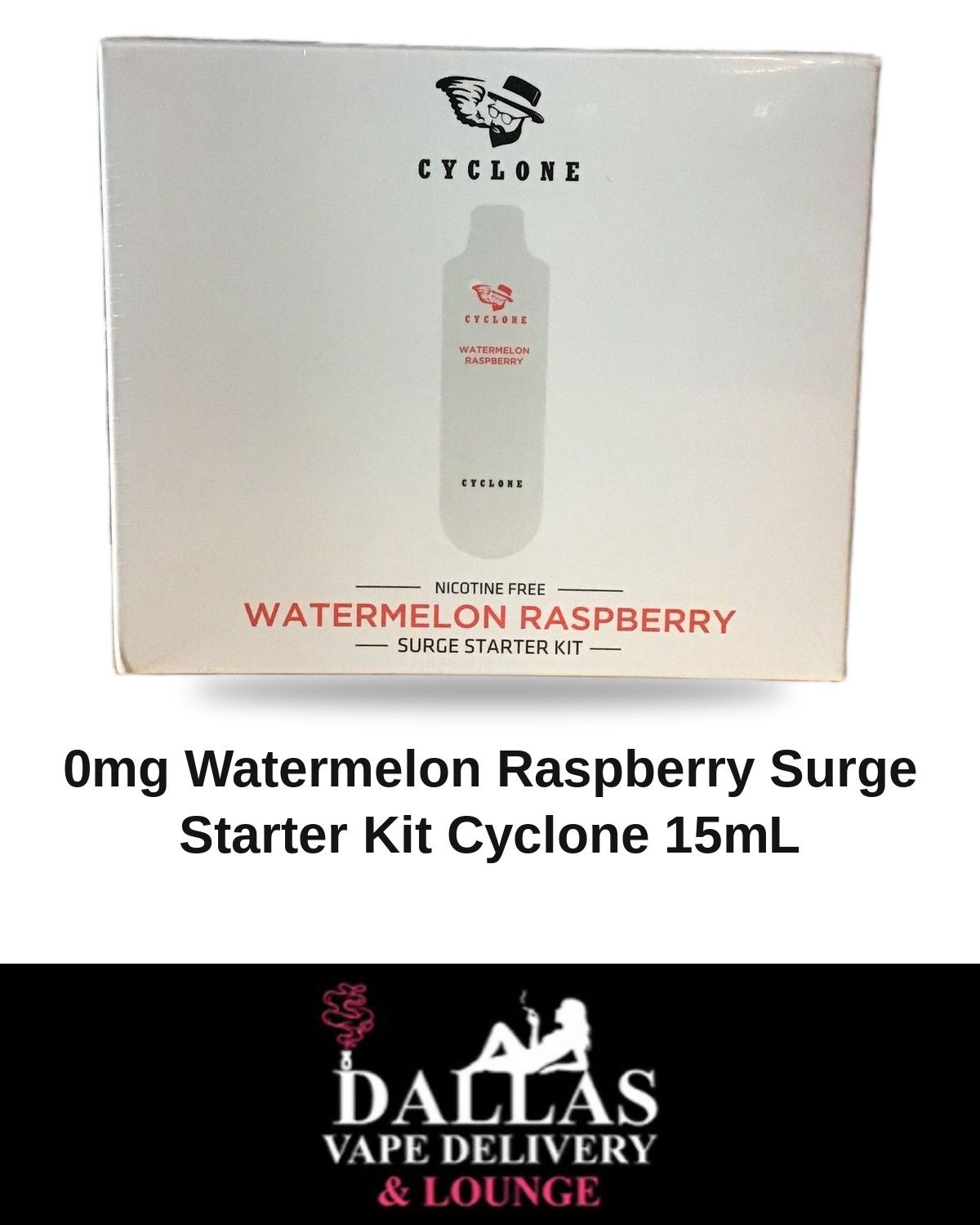 0mg Watermelon Raspberry Surge Starter Kit Cyclone 15mL